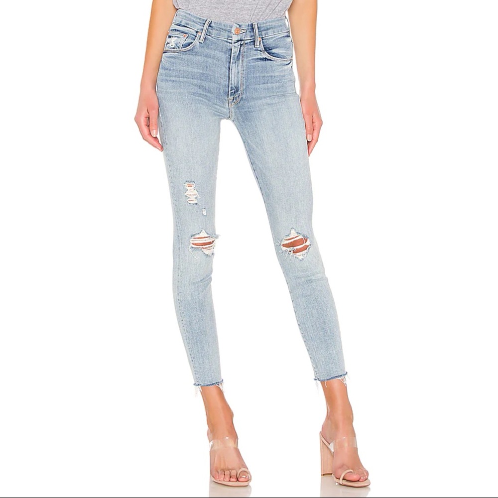 MOTHER High waisted Looker ankle fray, super blast from the past